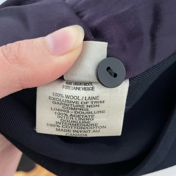 SOLD Vintage 100% wool navy trench coat - Picture 6 of 9